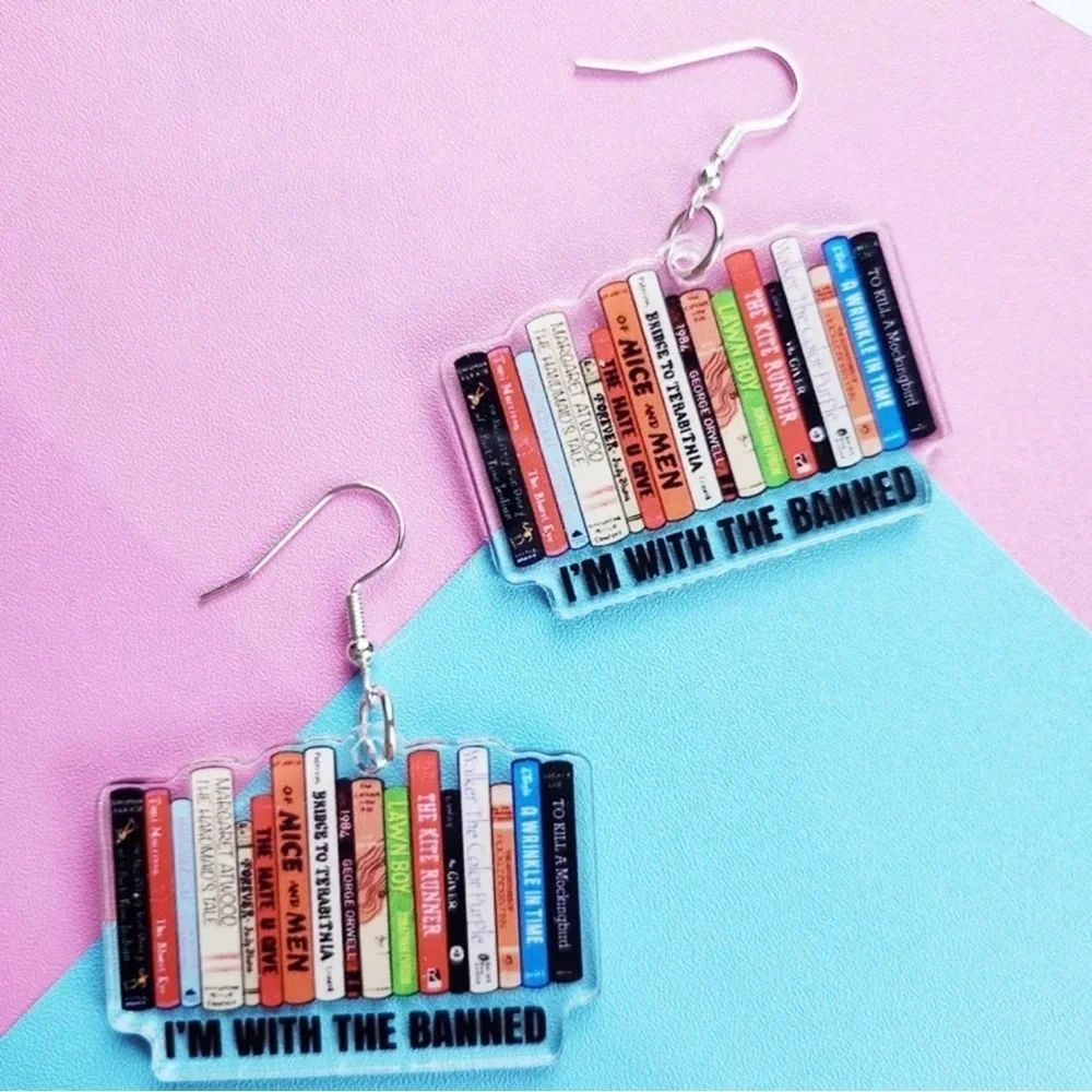 Banned Books Earrings: 